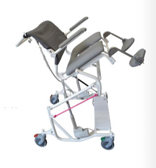 Duschstuhl mit Armlehnen - 310813 - HMN - auf Rollen / mit Fußstütze / Toilette