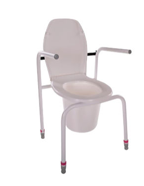Toilettensitzerhöhung mit Armlehnen - 610012 - HMN - mit Deckel