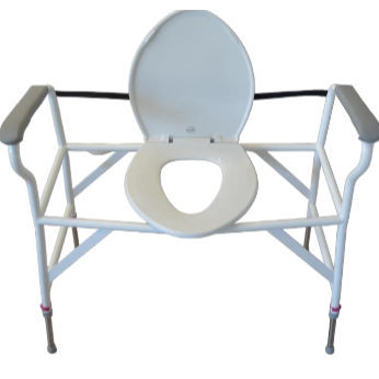 Toilettensitzerhöhung mit Armlehnen - 640017 - HMN - höhenverstellbar / für Übergewichtige / mit Deckel