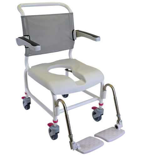 Duschstuhl - 31303 series - HMN - mit Armlehnen / auf Rollen / Toilette