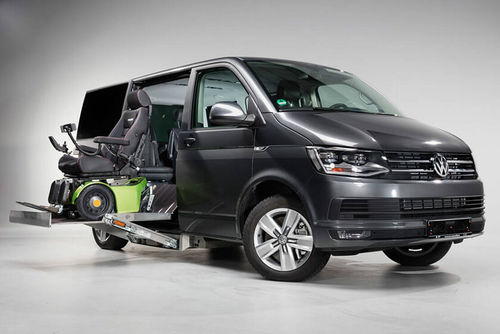 Fahrzeug für Personen mit eingeschränkter Mobilität / Großraumlimousine - VW T6 Premium - PARAVAN - rückwärtiger Eingang / seitlicher Eingang