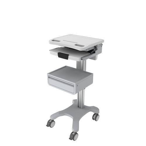 Höhenverstellbarer-Computerwagen - BA-004T - Rollsys - mit Schublade