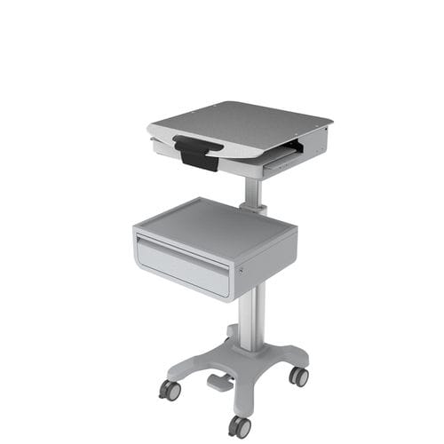 Höhenverstellbarer-Computerwagen - BAA-002T - Rollsys - mit Schublade