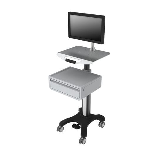 Höhenverstellbarer-Computerwagen - BAA-005T - Rollsys - mit Schublade