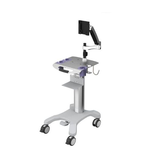 Wagen für Ultraschallgeräte - UC-ML01 - Rollsys - medizinisch / anodisiertes Aluminium / 1 Regalbrett
