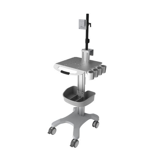 Medizinischer Wagen - UC-3200T - Rollsys - für Ultraschallgeräte / Aluminium / 1 Regalbrett
