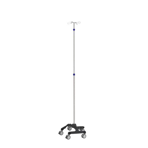 Infusionsständer auf Rollen - IVS5-012 - Rollsys - 4 Haken / teleskopisch / Edelstahl