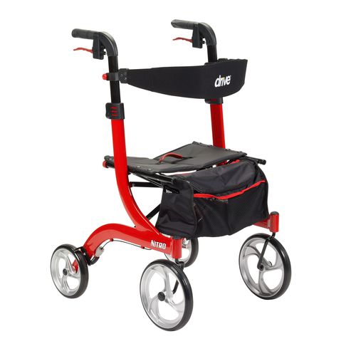 Rollator mit 4 Rädern - Nitro - Drive DeVilbiss USA - Aluminiumrahmen / mit Sitz / höhenverstellbar