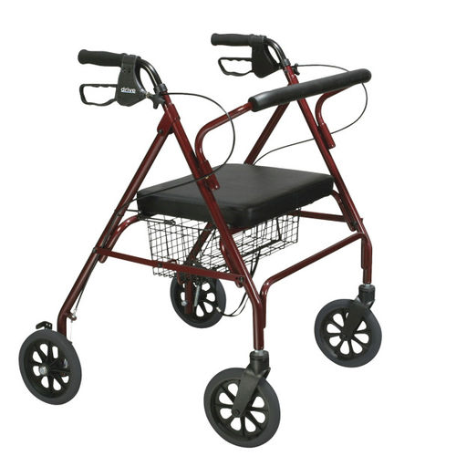Rollator mit 4 Rädern - 10215BL-1 - Drive DeVilbiss USA - für Übergewichtige / Aluminiumrahmen / mit Sitz