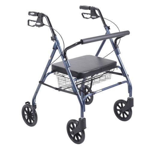 Rollator mit 4 Rädern - Go-Lite  - Drive DeVilbiss USA - für Übergewichtige / Aluminiumrahmen / mit Sitz