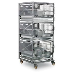 Tierkäfig für Kaninchen - R-SUITE - Tecniplast - 3 Abteile