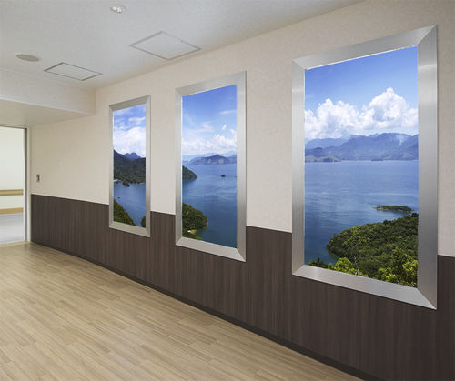 Wandmontiertes LED-Panel - Luminous Virtual Windows™ - Sky Factory - Einbau / Grafikanimationen