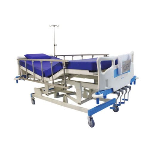 Intensivpflegebett - JUPETIOR - MO – 02 - Shree Hospital Equipments - manuell / höhenverstellbar / auf Rollen