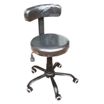 Hocker für Gesundheitseinrichtungen - 99x2 - Shree Hospital Equipments - drehbar / auf Rollen / mit verstellbarer Rückenlehne
