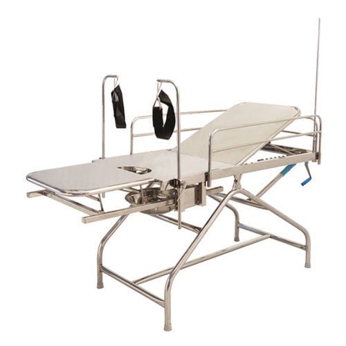 OP-Tisch / für Gynäkologie - 976 - Shree Hospital Equipments - mechanischer / kippbar / mit Fußstütze