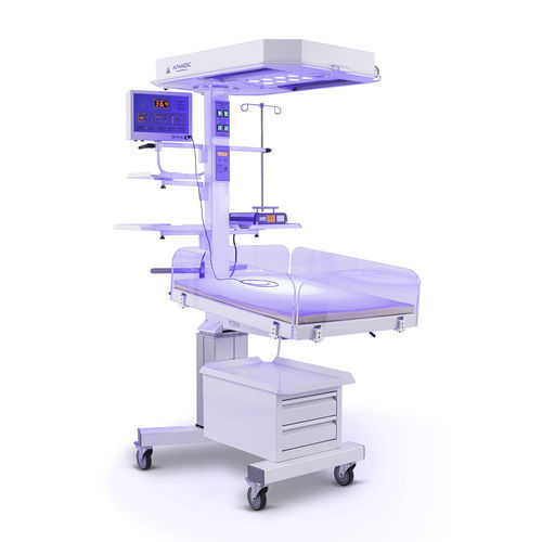 Reanimationseinheit für Säuglinge / mit Phototherapie-Lampe - LN-91G - Alfamedic - mit Gebläse / mit Waage / mit Stauraum