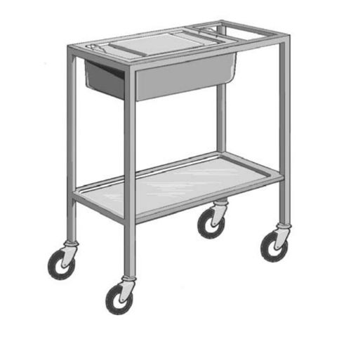 Medizinischer Wagen - WDN-63 - SMS spółka z o.o. - Sterilisation / für chirurgische Instrumente / für Transport