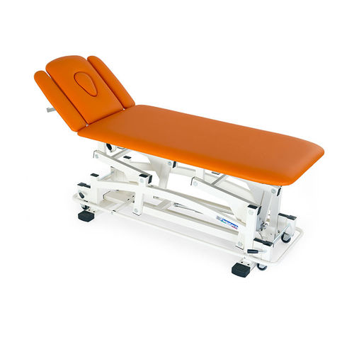 Elektrische Massageliege - ZEUS  - Fisiotech - hydraulisch / auf Rollen / mit Armstütze