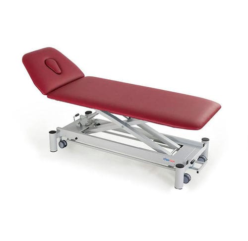 Elektrische Massageliege - GIOVE2  - Fisiotech - hydraulisch / auf Rollen / mit höhenverstellbarer Rückenlehne