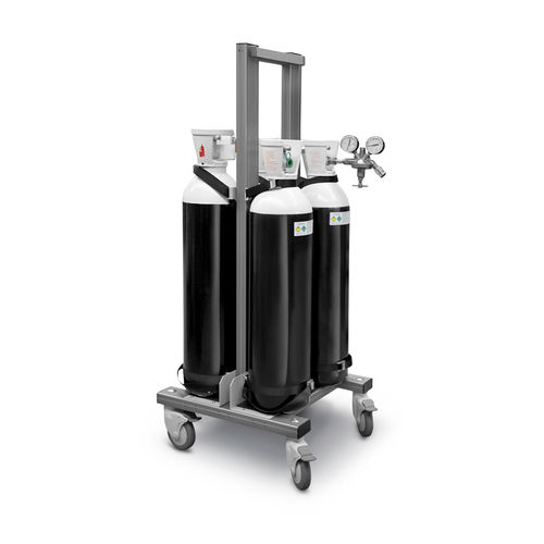 Manuelles Sauerstofftherapiegerät - 11PMAX4P00  - Ingeniería y Técnicas Clínicas - auf Wagen / mit Sauerstoffflasche