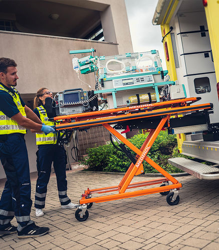 Transport-Fahrtrage - Vivera Neotic - Medirol - hydraulisch / höhenverstellbar / mit verstellbarer Rückenlehne