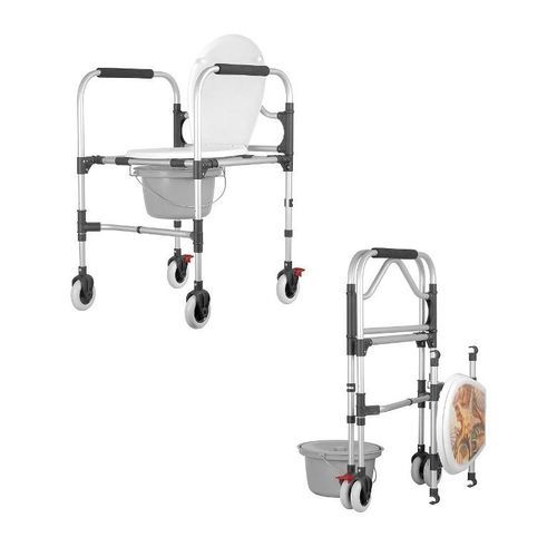 Klappbarer Toilettensitz - KS/MR/SK - Mikirad - mit Armlehnen / mit Deckel