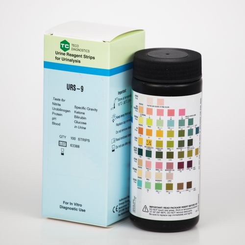 Harnwegsinformationen-Teststreifen - URS-9-100 - Teco Diagnostics - Urinanalyse / Glukosurie / Ketoazidose