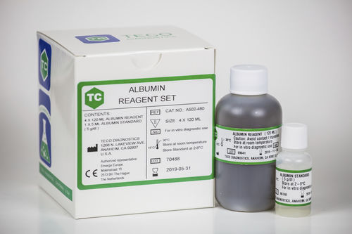 Albumin-Reagenz - A502-480 - Teco Diagnostics - für Blutproben / klinische Chemie / zur Farbmessung