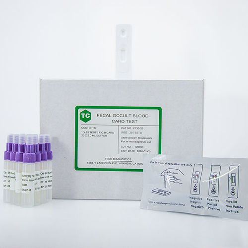 Schnelltest auf okkultes Blut im Stuhl - F735-25 - Teco Diagnostics - Hämoglobin / Exkremente
