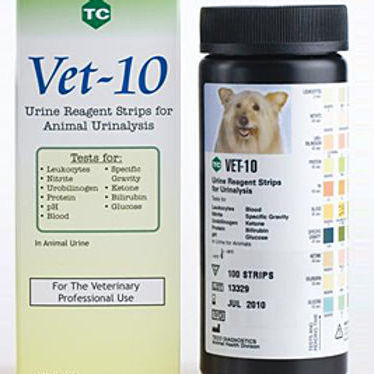 Teststreifen für Veterinärmedizin - VET-10 - Teco Diagnostics - Urinanalyse / für Tiere / pH