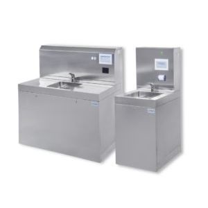 Handwaschanlage / 1 Station - WWS series - Zirbus technology - bodenstehend / Edelstahl / automatisch