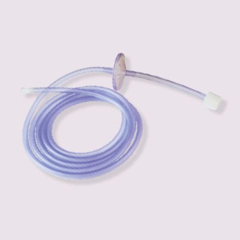 Insufflationsschlauch - Comepa Industries - rechtsseitig / elastisch / transparent