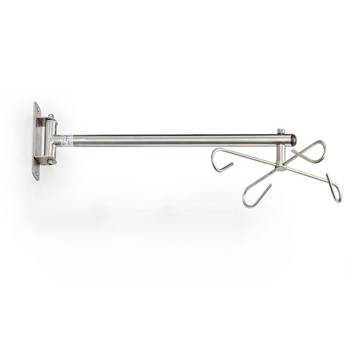 Wandmontierter Infusionsständer - D-75 - DEMERTZI M & Co - 4 Haken / Edelstahl