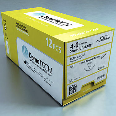 Resorbierbarer Nähfaden - DemeGUT PLAIN™ - Demetech - Allgemeinchirurgie / ophthalmische Chirurgie