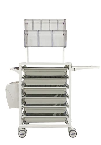 Mehrzweckwagen - Nursing trolley - MATTTEO - Pflege / 6 Regalbretter / mit Platte