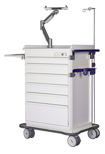 Mehrzweckwagen - Nursing trolley with laptop arm - MATTTEO - Pflege / mit Schublade / mit Platte