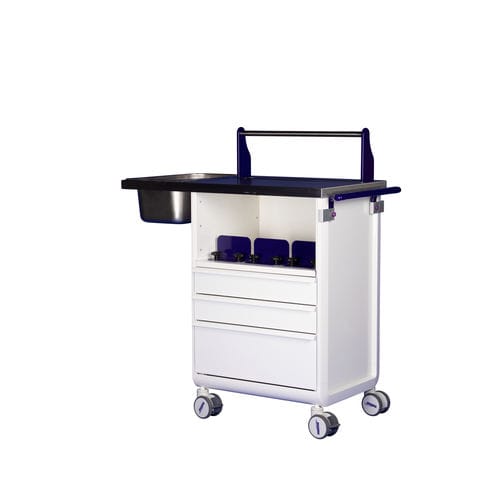 Gipswagen - S452273 - MATTTEO - Edelstahl / Aluminium / mit Schublade