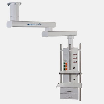 Deckenmontierter Verteilerarm - MEDGAS-TECHNIK GmbH Medical-Technology - für Intensivpflege / für OP-Saal / mit Gelenk