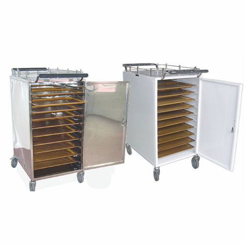 Tablettverteilungs-Wagen - SM 9053 - Shima Prima Utama - für Transport / Edelstahl / mit Regal
