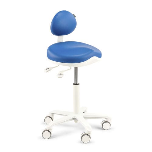 Hocker für Zahnarztpraxis - Apical - Score BV - höhenverstellbar / sattelförmig / blau
