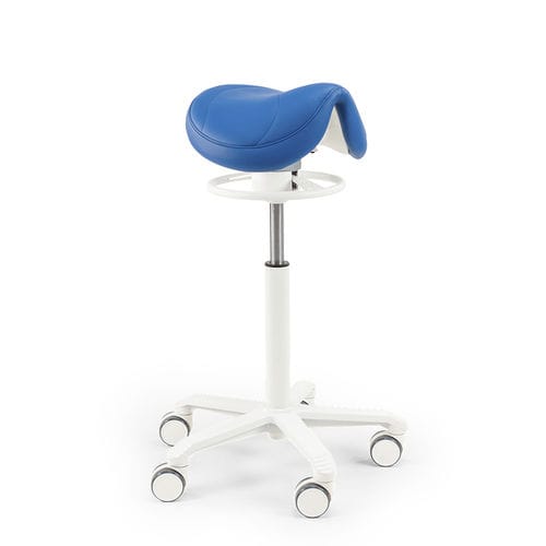 Dentalhocker - Amazone Balance Alba - Score BV - höhenverstellbar / sattelförmig / blau