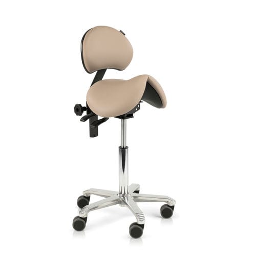 Hocker für Gesundheitseinrichtungen - Seamless upholstered Jumper  - Score BV - höhenverstellbarer / auf Rollen / sattelförmig