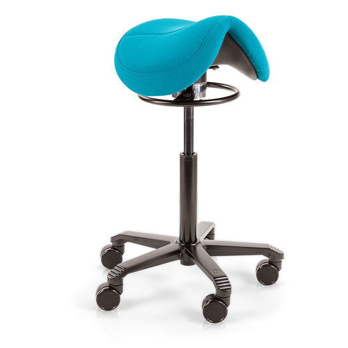 Hocker für Gesundheitseinrichtungen - Office Jumper Balance - Score BV - höhenverstellbarer / auf Rollen / mit verstellbarer Rückenlehne