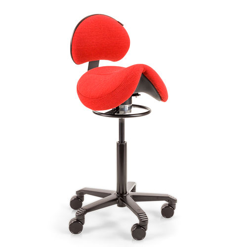 Hocker für Gesundheitseinrichtungen - Office Jumper Balance - Score BV - höhenverstellbarer / auf Rollen / mit verstellbarer Rückenlehne