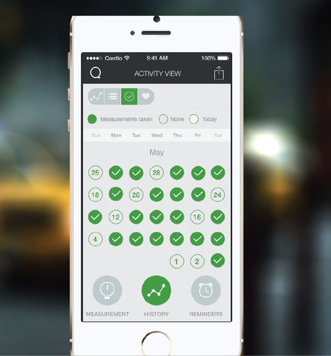 IOS-Applikation / Monitoring - Qardio app - Qardio - medizinisch / für Blutdruckmonitor