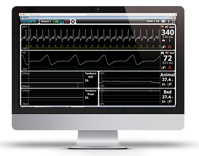 Labor-Biosignalerfassungssystem - PHYSIOGUARD II - MINERVE - für die Tierforschung / für die Veterinärdiagnostik / 1 Kanal