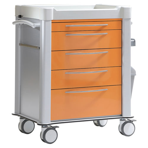 Medizinischer Wagen - TECHNOplus TPS-3020 - ISIK KARDESLER MEDIKAL - Mehrzweck / für Verbandmaterial / 5 Schubladen