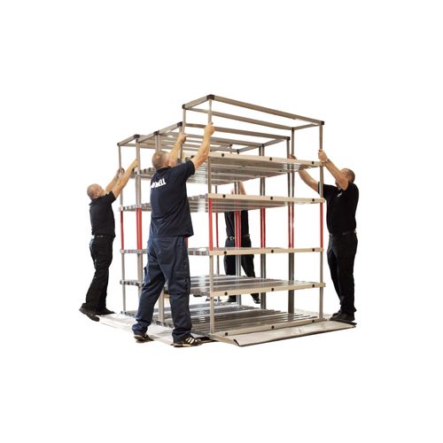 Lagerregal für Leichentragen - Plastic Temporary Mortuary Racking - Nutwell Logistics Limited