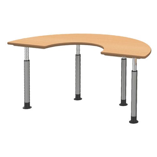 Esstisch - ST3-S - Tough Furniture - für Wartezimmer / rechteckig / halbrund