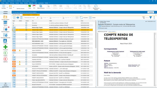 Medizinische Software - HelloDoc - CGM - Navigation / Verordnung